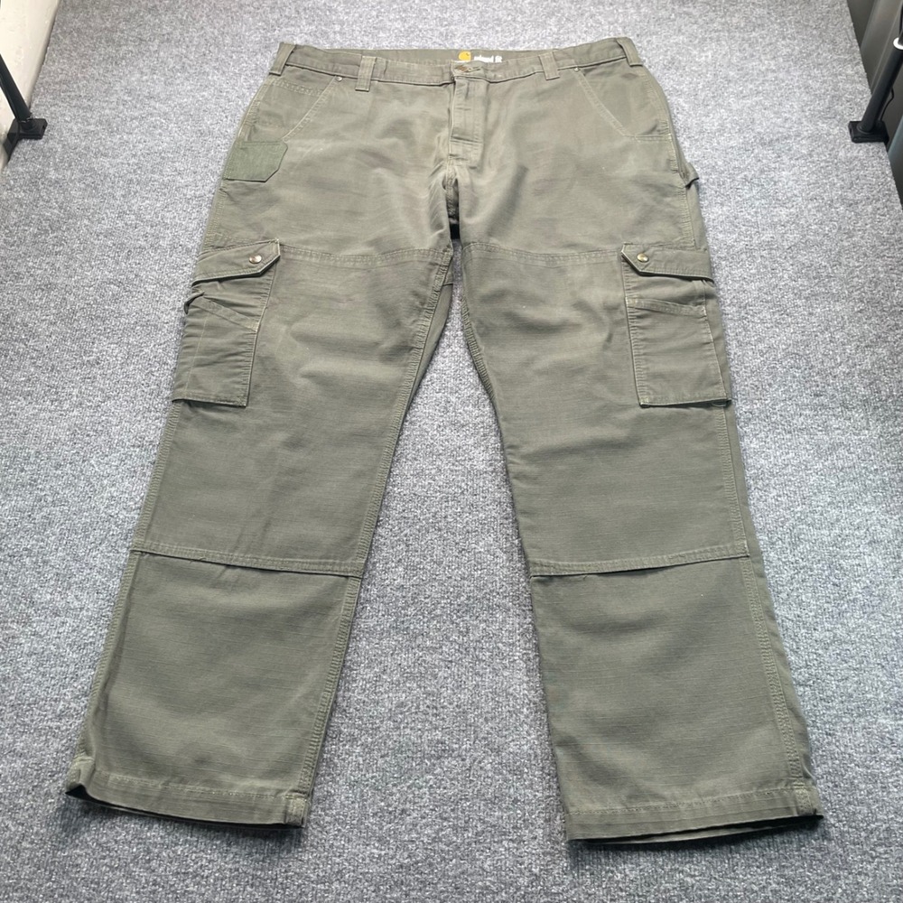 Carhartt Cargo Pants Men's 42x32 Moss Green B342-MOS Relaxed Fit Double Knee